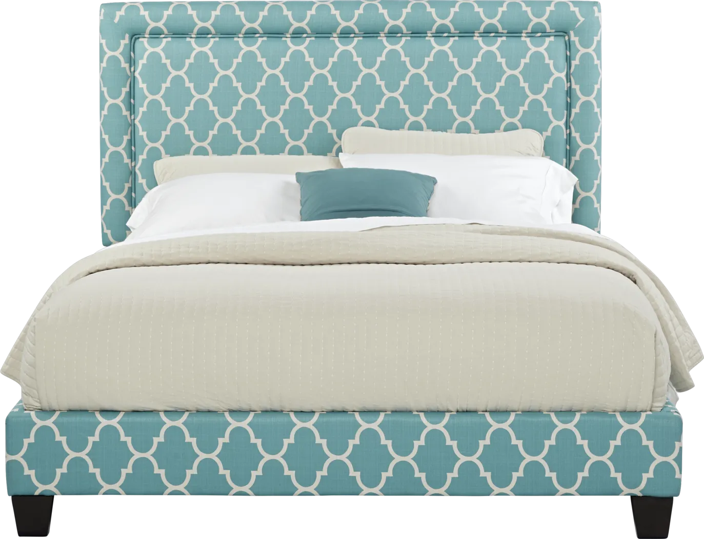 Grier Sky 3 Pc King Upholstered Bed - Thumbnail - Image 1