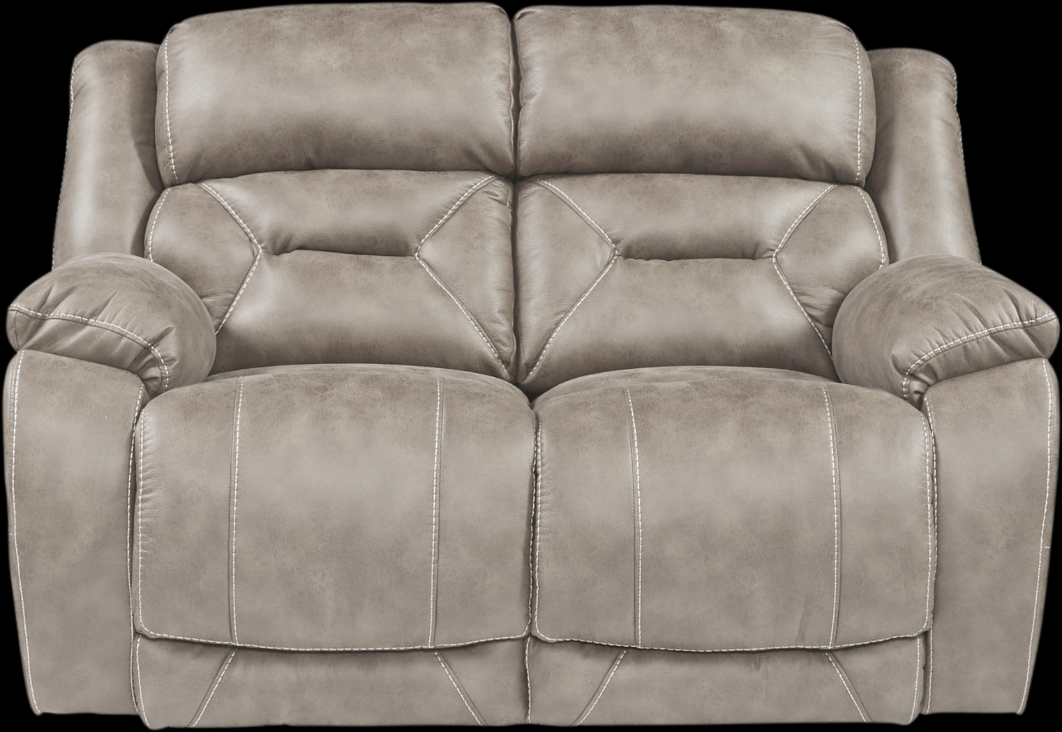 Griffin Valley Taupe Stationary Loveseat - Thumbnail - Image 1