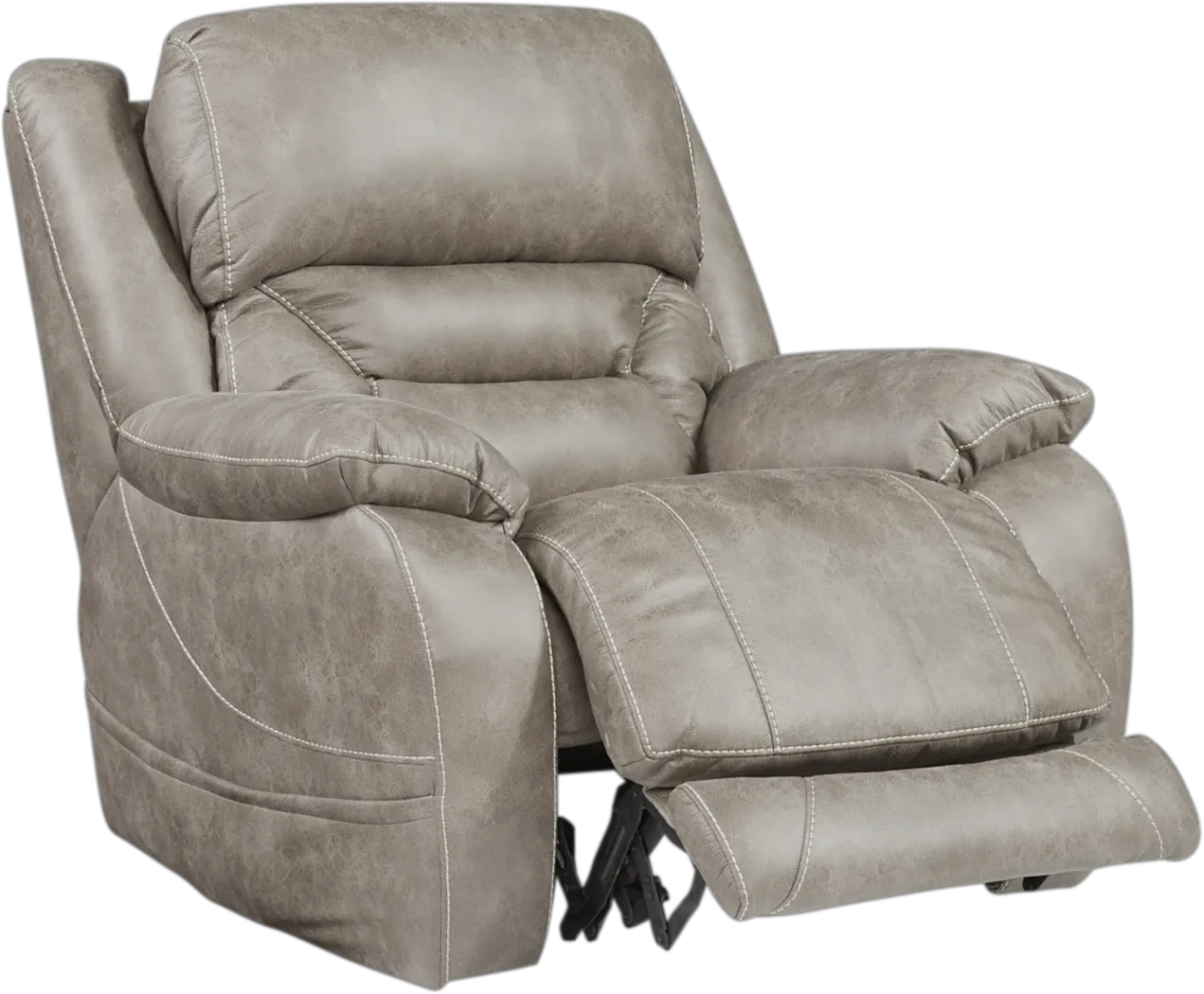 Griffin Valley Taupe Triple Power Recliner - Thumbnail - Image 2