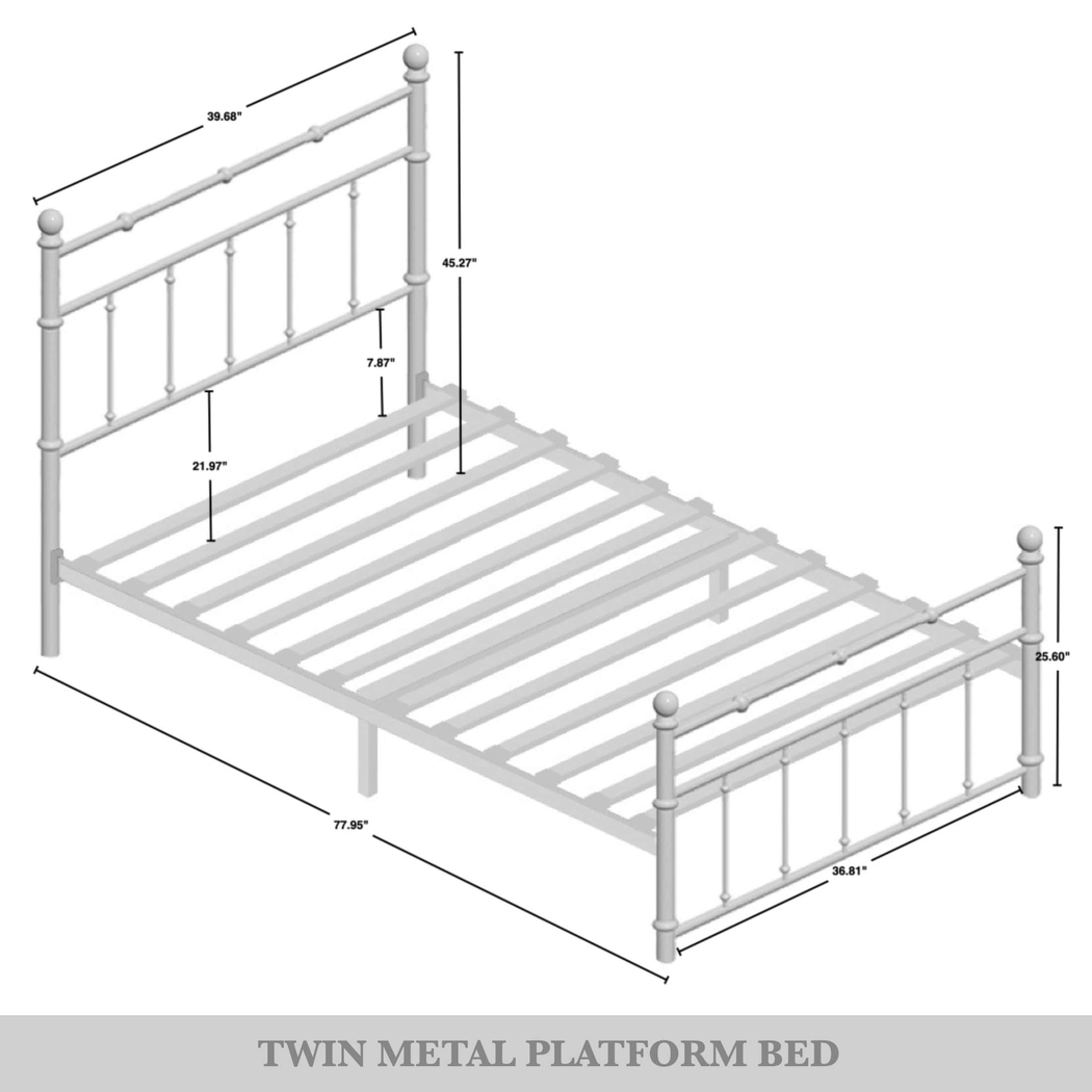Griffincast Brown Twin Bed - Thumbnail - Image 5
