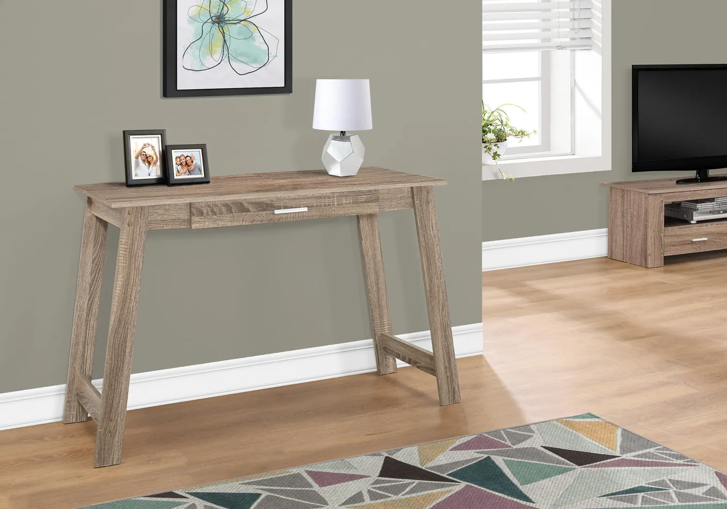 Griffingold Taupe Desk - Thumbnail - Image 3