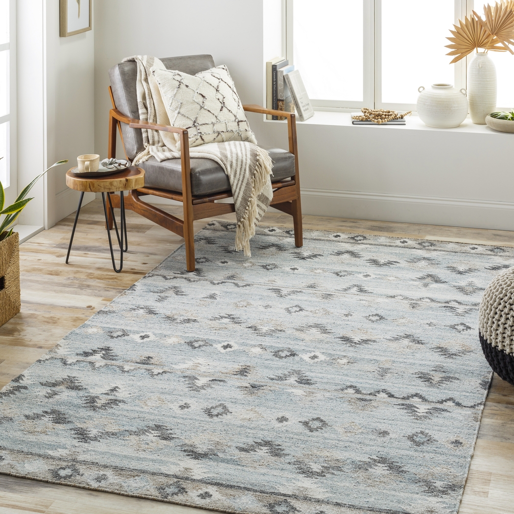 Griscom Blue 5' x 7'5 Rug - Thumbnail - Image 2