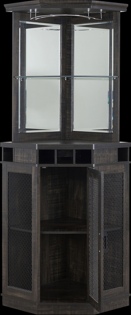 Grooveland Charcoal Bar Cabinet - Thumbnail - Image 3