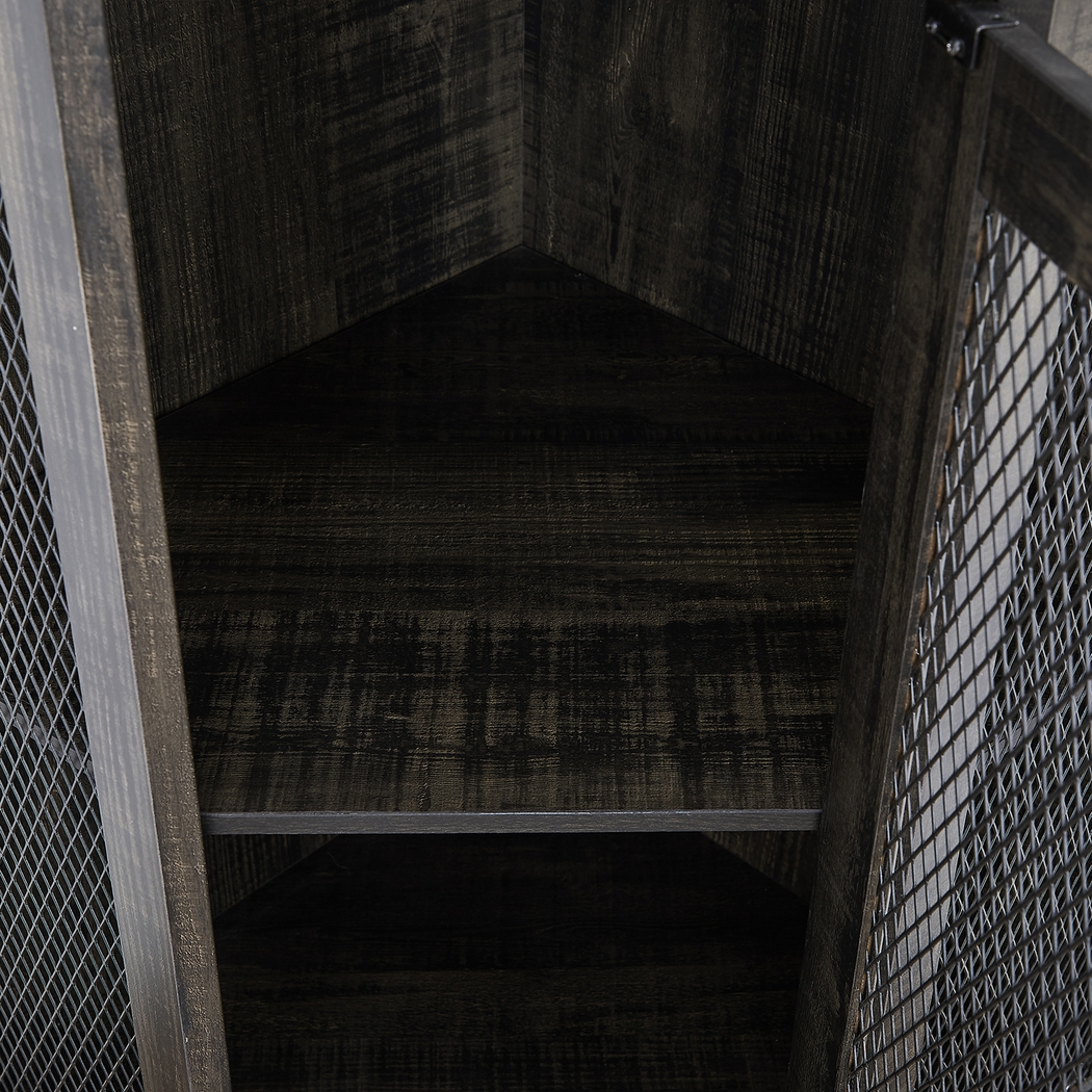 Grooveland Charcoal Bar Cabinet - Thumbnail - Image 9