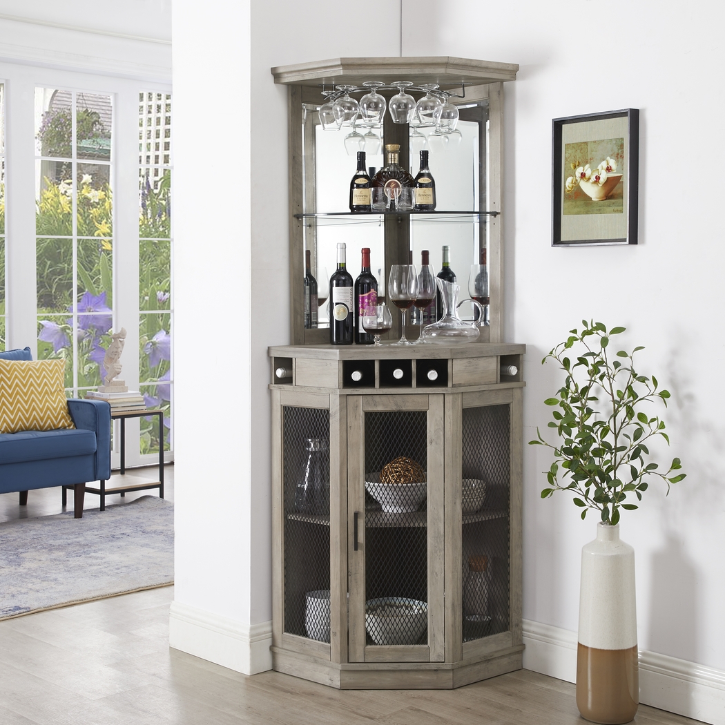 Grooveland Gray Bar Cabinet - Thumbnail - Image 9