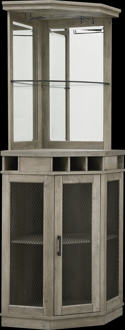 Grooveland Gray Bar Cabinet - Thumbnail - Image 1