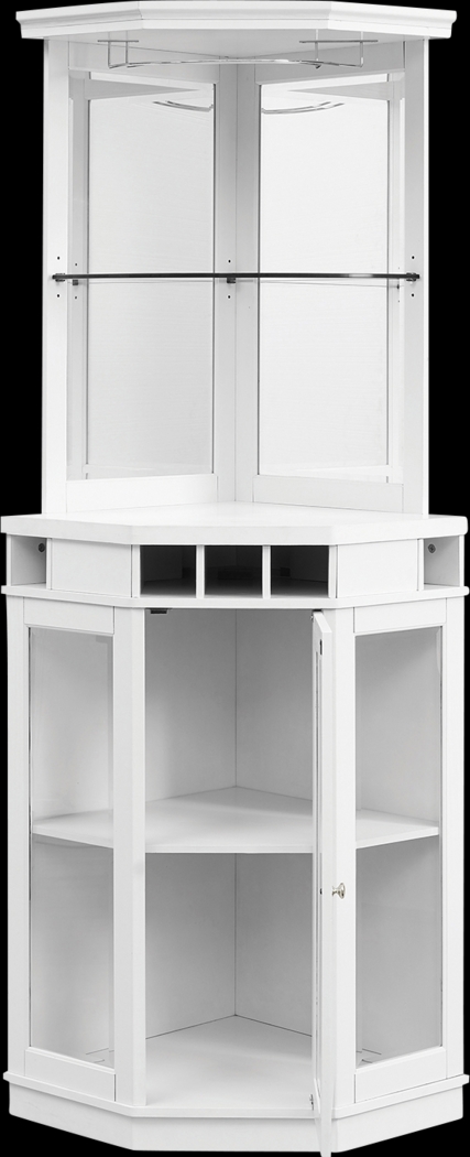 Grooveland White Bar Cabinet - Thumbnail - Image 2