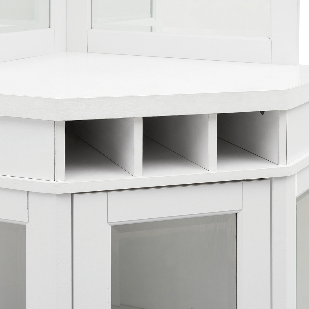 Grooveland White Bar Cabinet - Thumbnail - Image 3