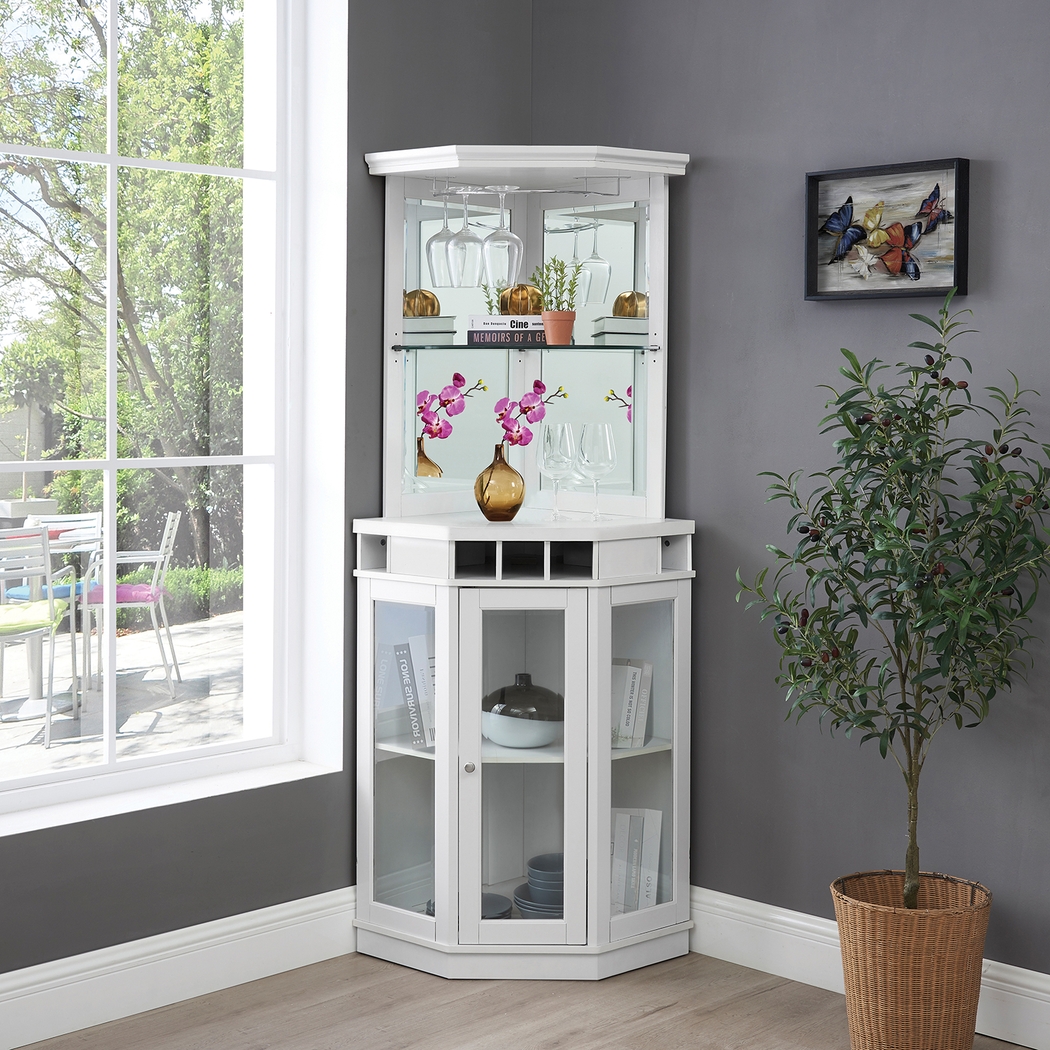 Grooveland White Bar Cabinet - Thumbnail - Image 8