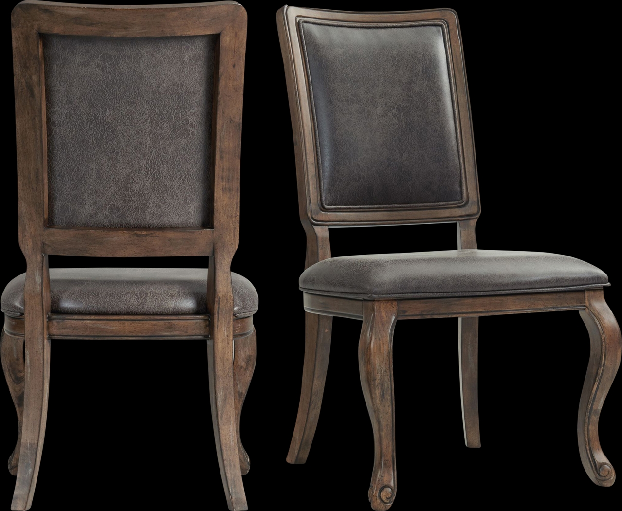 Grottogate Walnut Side Chair, Set of 2 - Thumbnail - Image 1