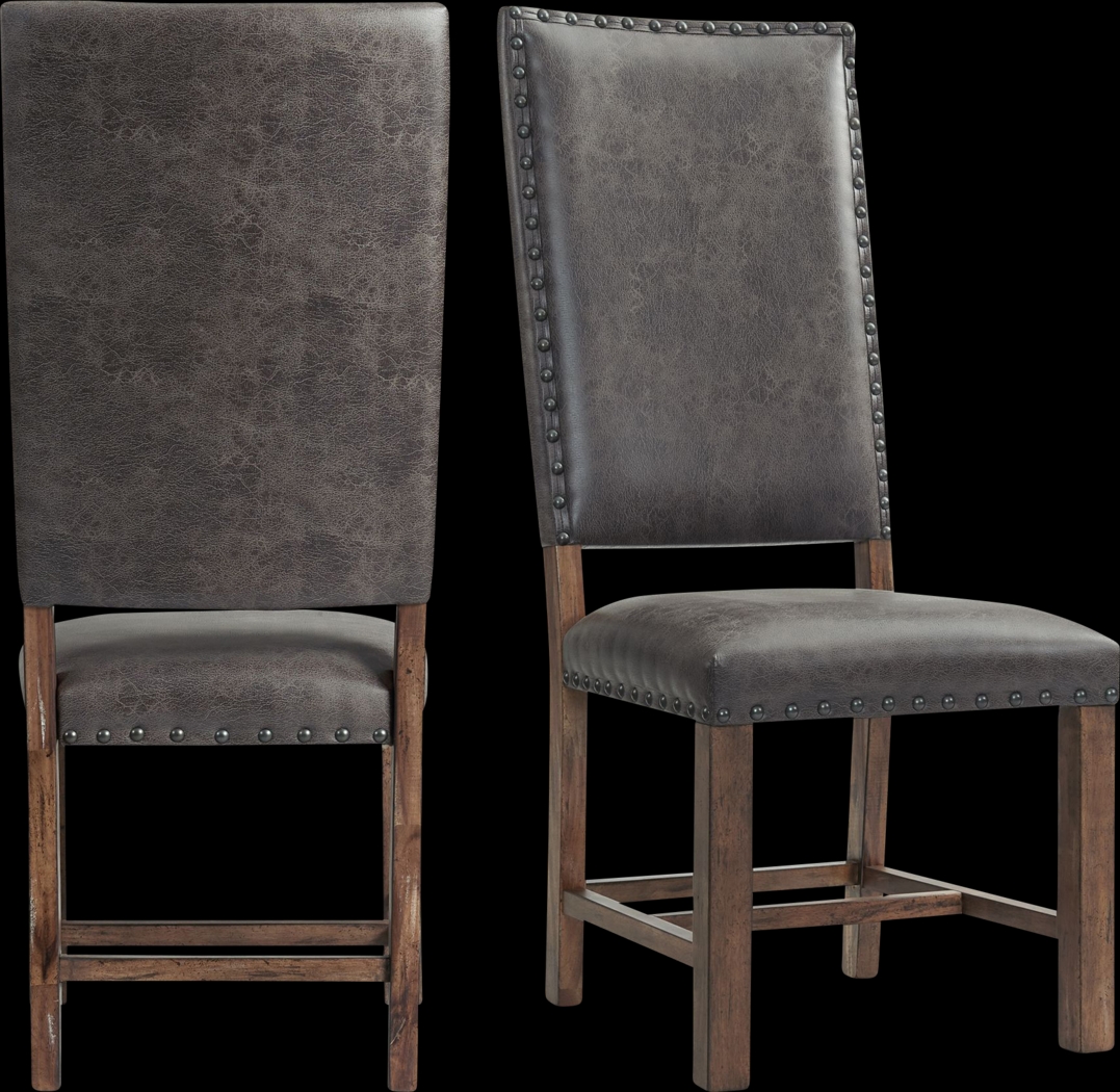 Grottogate Walnut Side Chair, Set of 2 - Thumbnail - Image 1
