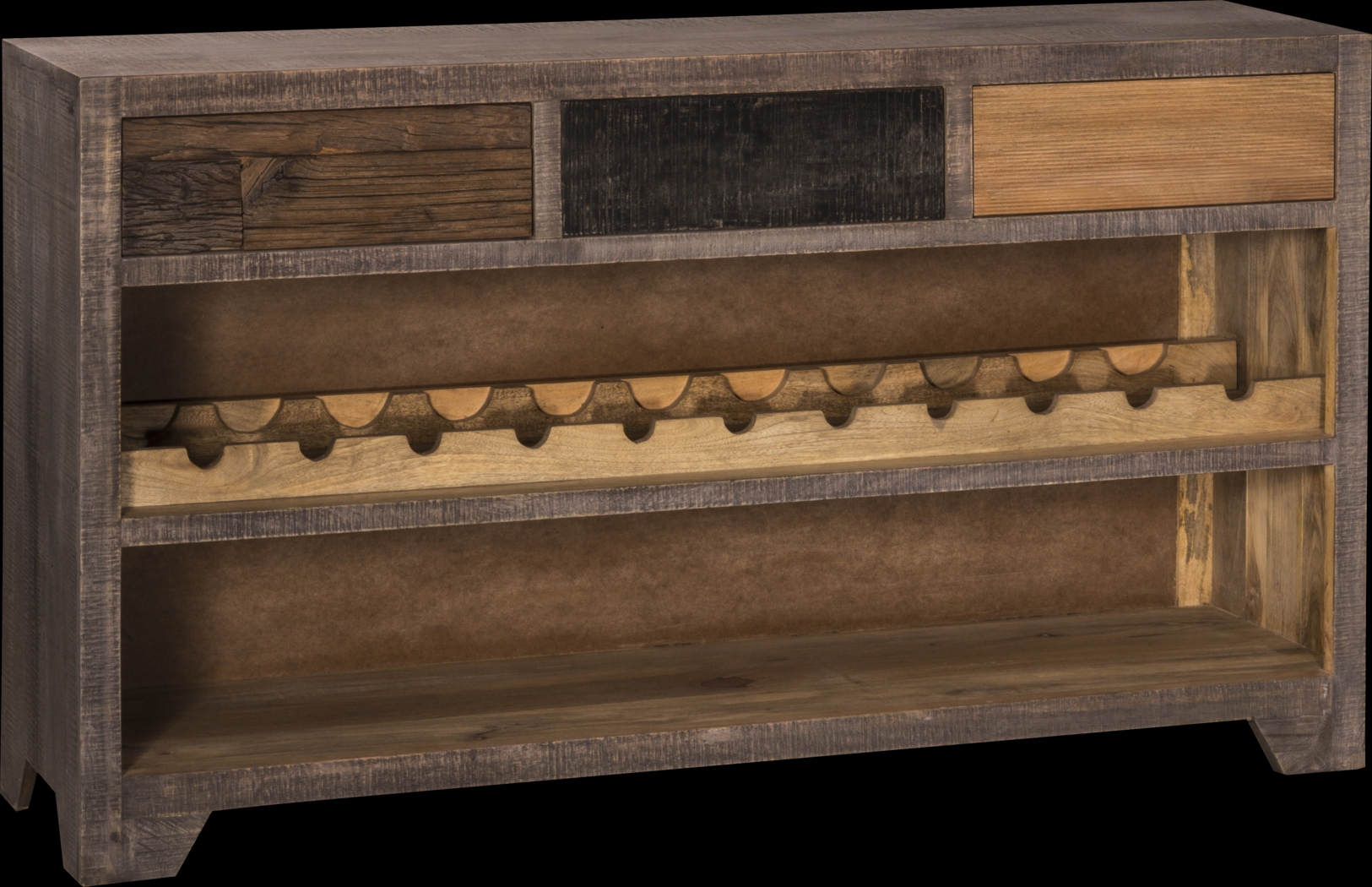 Grove Town Brown 60 in. Wine Console - Thumbnail - Image 2