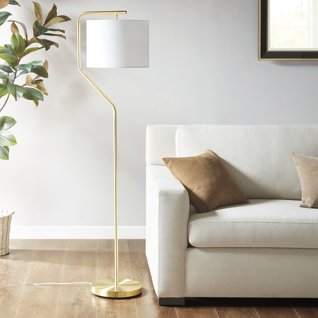 Groze Alley Gold Floor Lamp - Thumbnail - Image 2