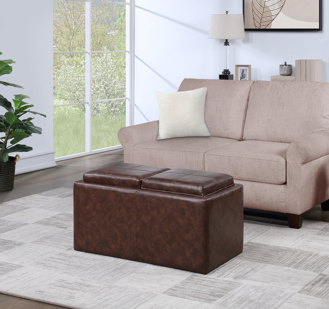 Guetlet Brown Storage Ottoman - Thumbnail - Image 2