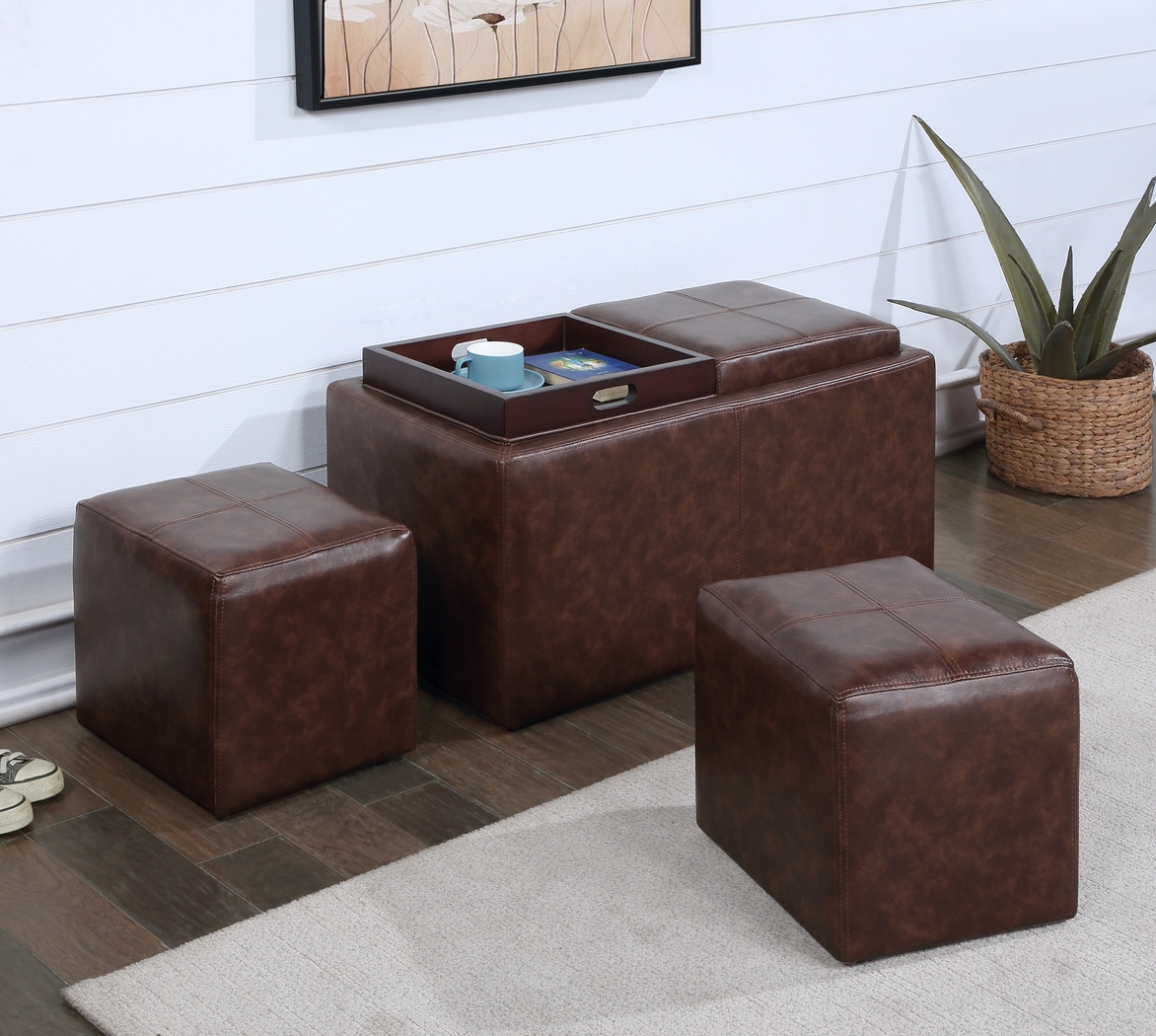 Guetlet Brown Storage Ottoman - Thumbnail - Image 3
