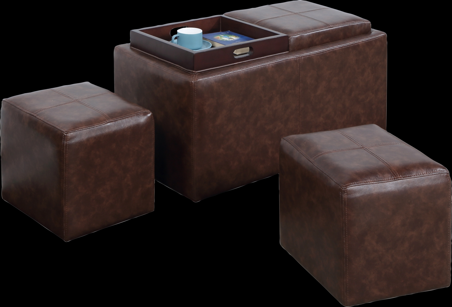 Guetlet Brown Storage Ottoman - Thumbnail - Image 4
