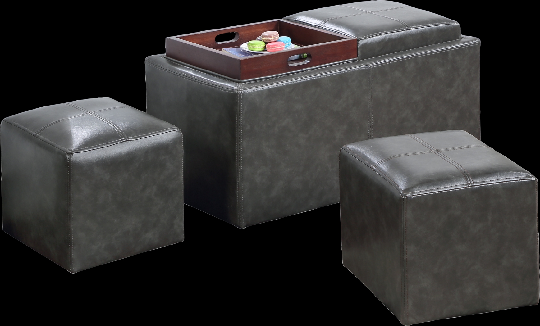 Guetlet Gray Storage Ottoman - Thumbnail - Image 4