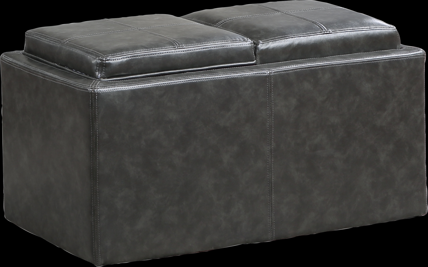 Guetlet Gray Storage Ottoman - Thumbnail - Image 1