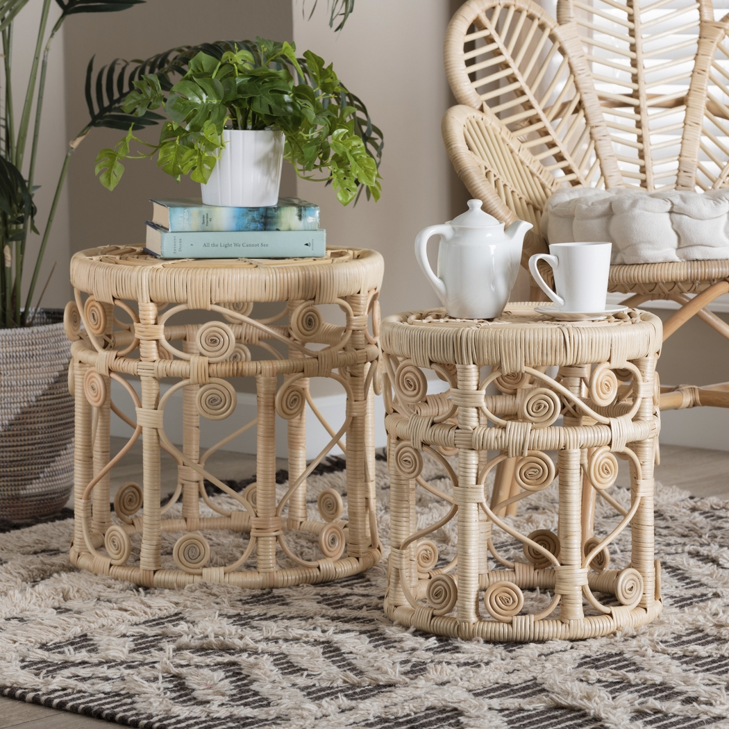 Guidotti Brown Nesting Tables, Set of 2 - Thumbnail - Image 2