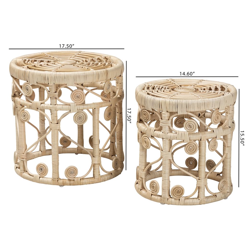 Guidotti Brown Nesting Tables, Set of 2 - Thumbnail - Image 8