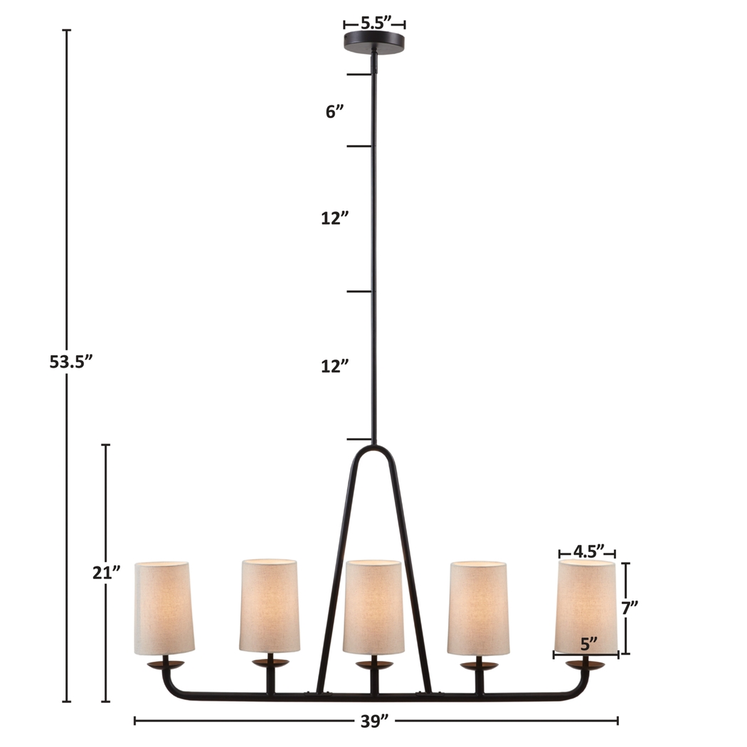 Guildford Valley Bronze Chandelier - Thumbnail - Image 13