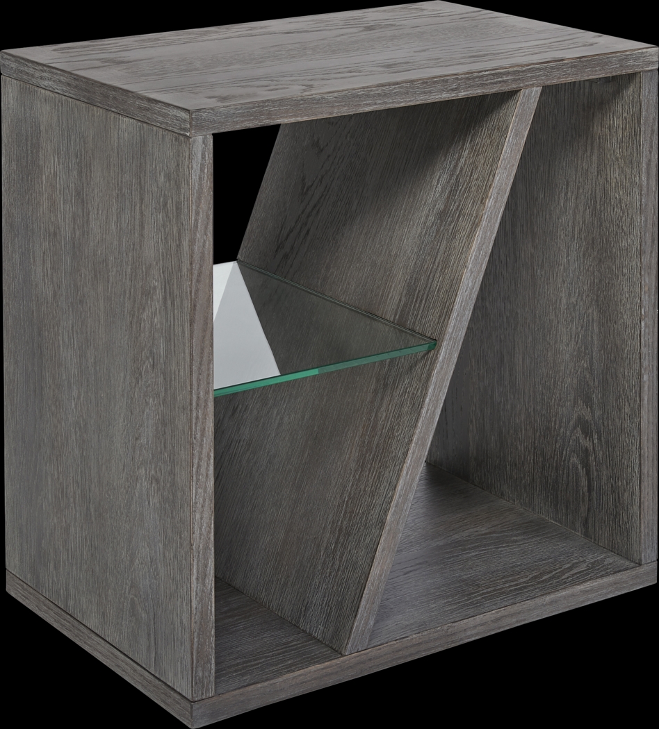 Guildmore Charcoal Chairside Table - Thumbnail - Image 1