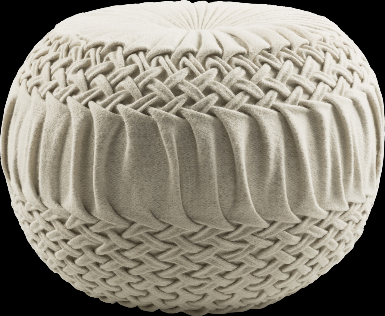 Guildwood Cream Ottoman - Thumbnail - Image 1