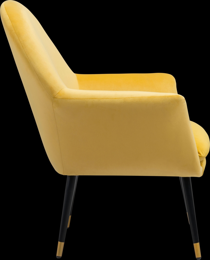 Guillemot Yellow Accent Chair - Thumbnail - Image 3