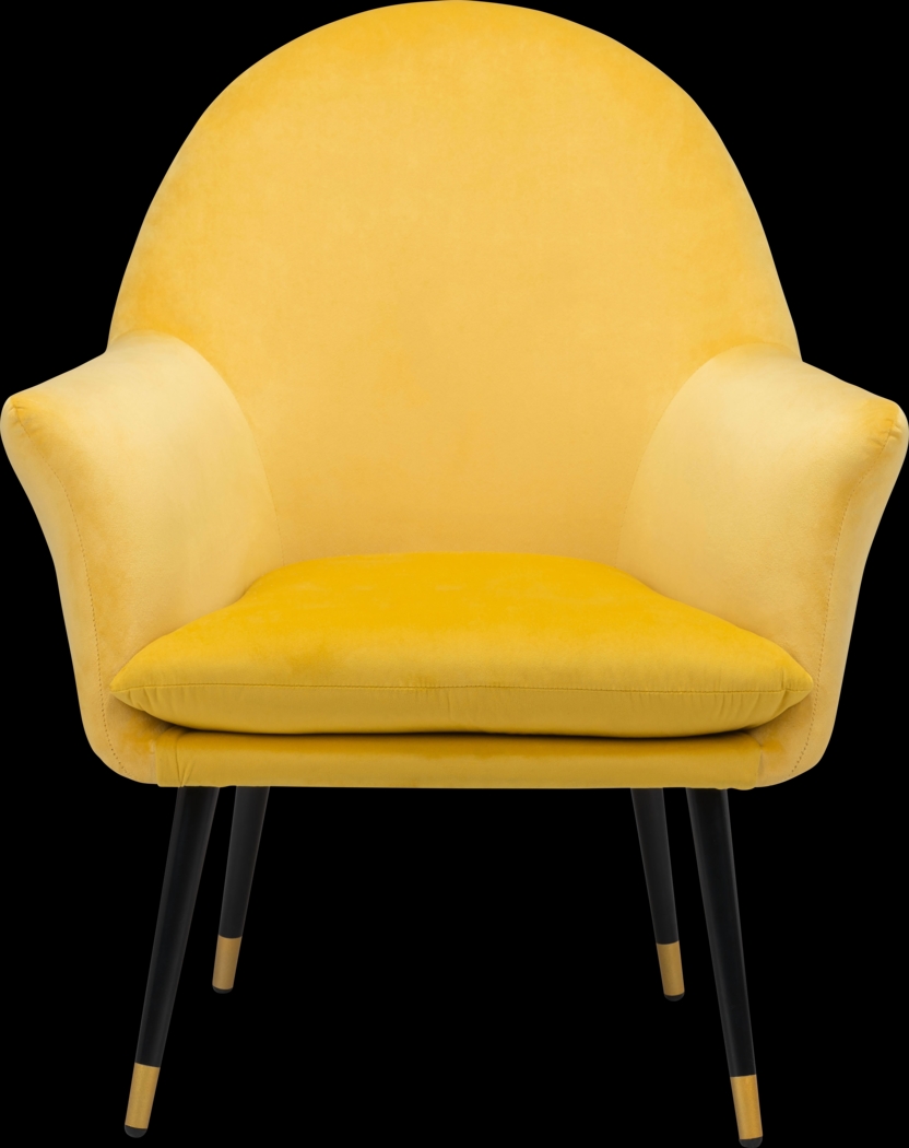 Guillemot Yellow Accent Chair - Thumbnail - Image 4