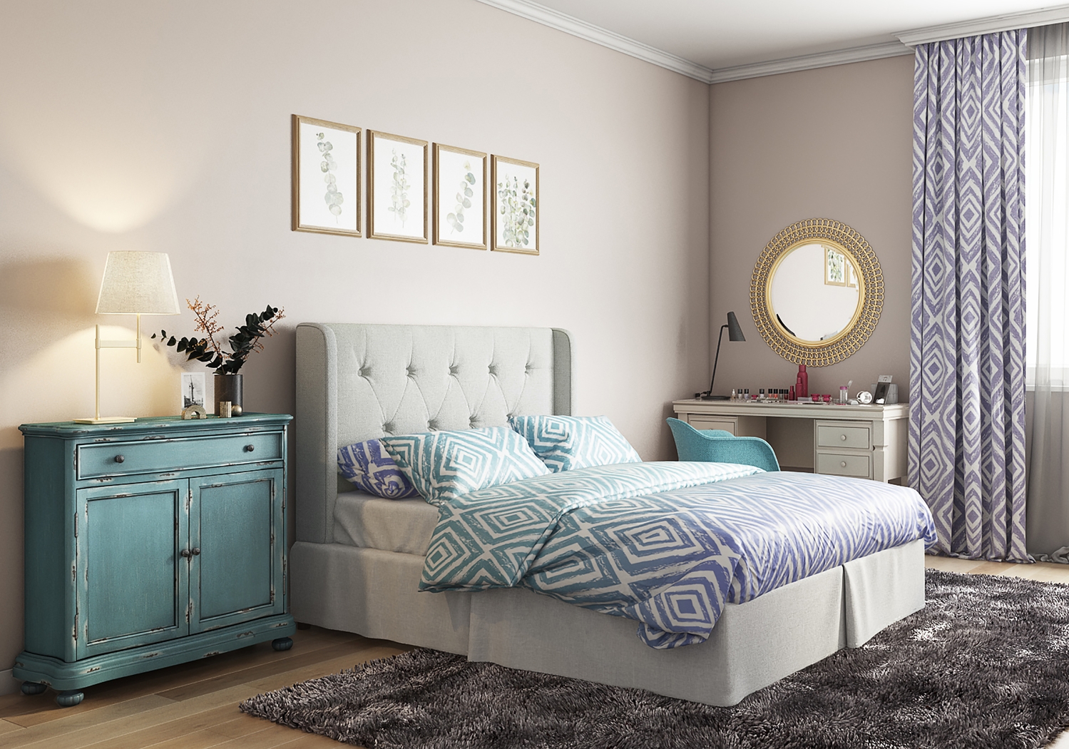 Guilling Beige King/California King Headboard - Thumbnail - Image 6