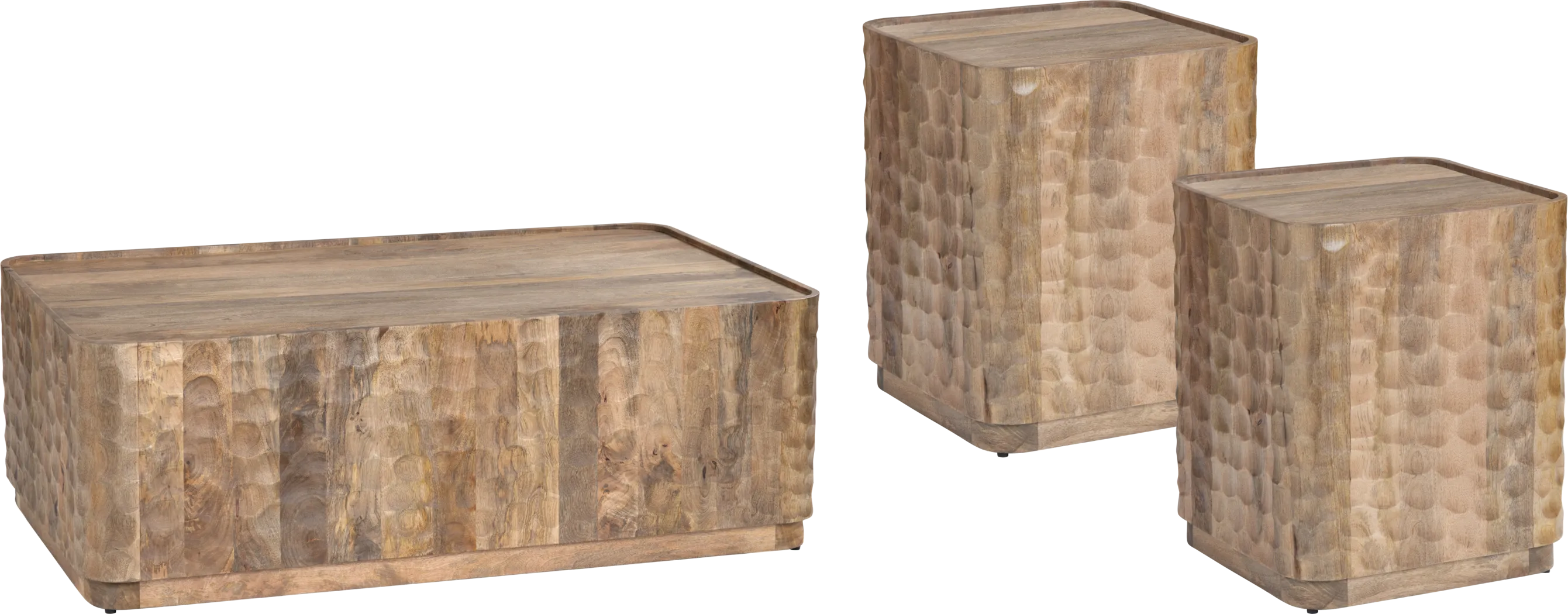 Guillory Brown 3 Pc Table Set - Thumbnail - Image 1