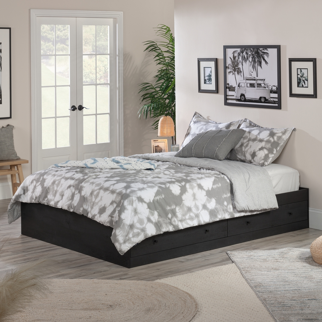 Guinn Black Queen Storage Bed - Thumbnail - Image 2