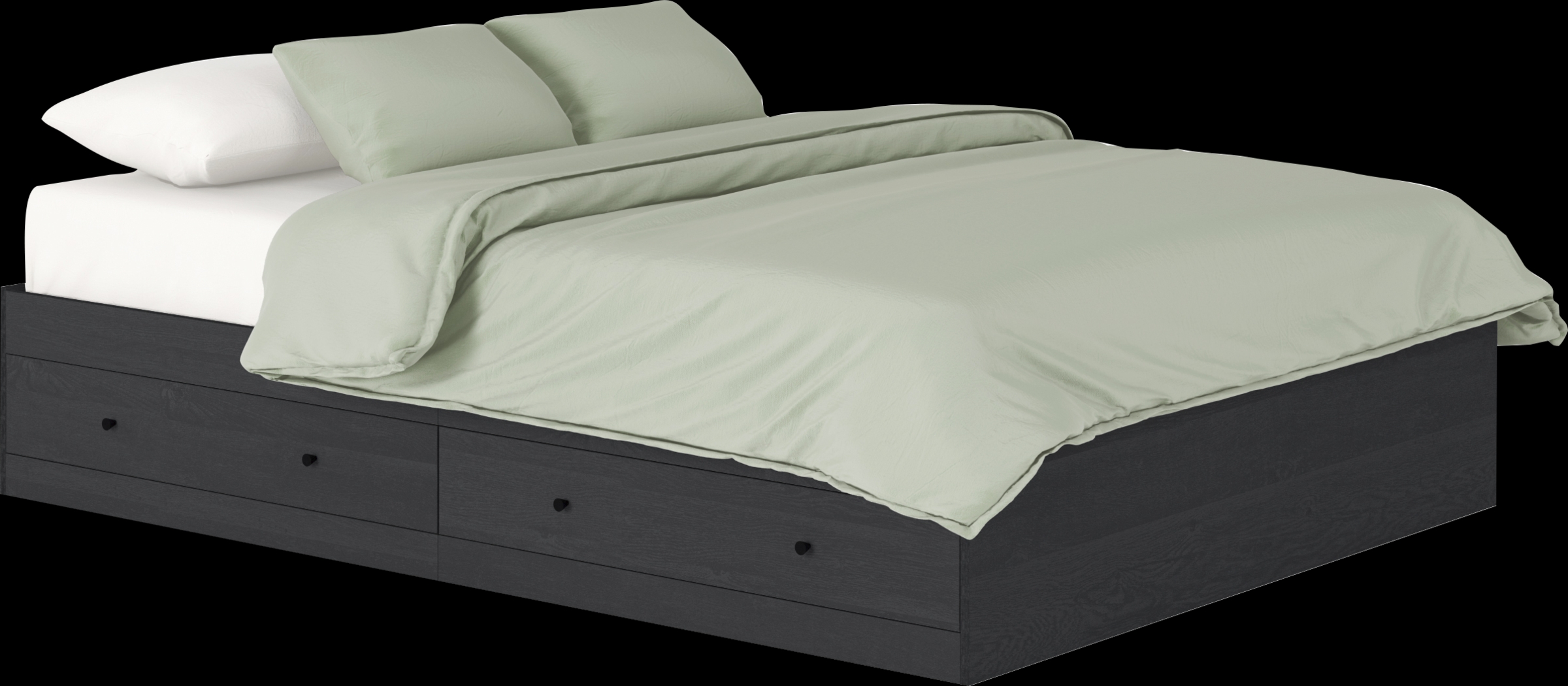 Guinn Black Queen Storage Bed - Thumbnail - Image 1