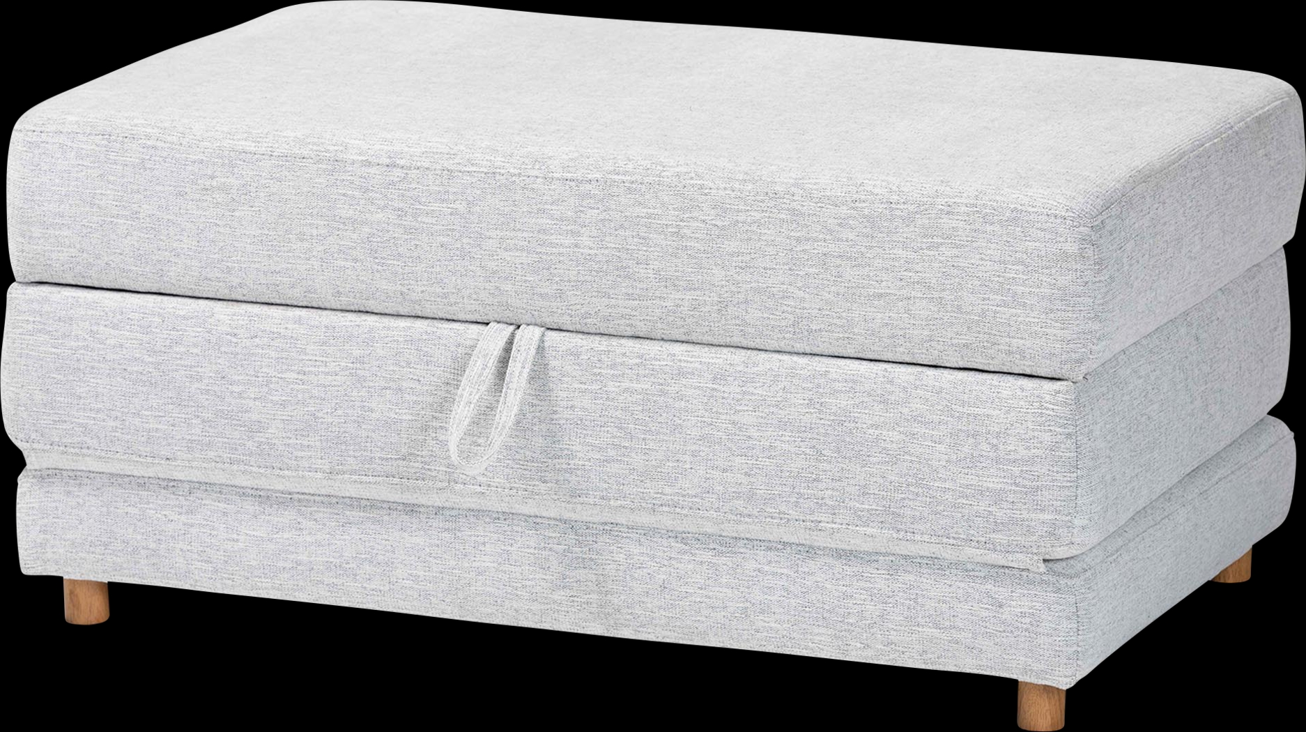 Gumsprings Light Gray Ottoman - Thumbnail - Image 1