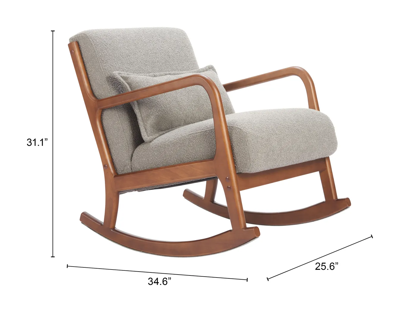 Gunessa Gray Accent Chair - Thumbnail - Image 2