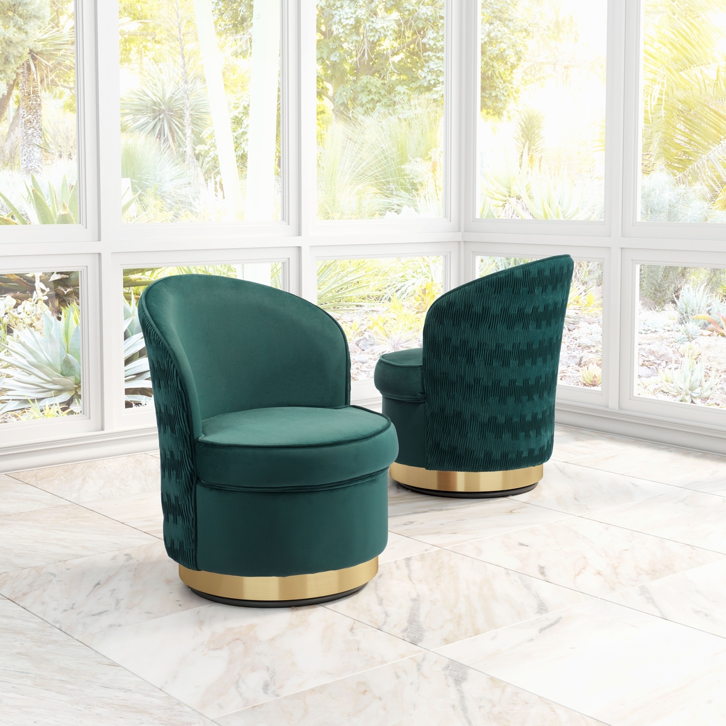 Gunzer Green Accent Chair - Thumbnail - Image 2