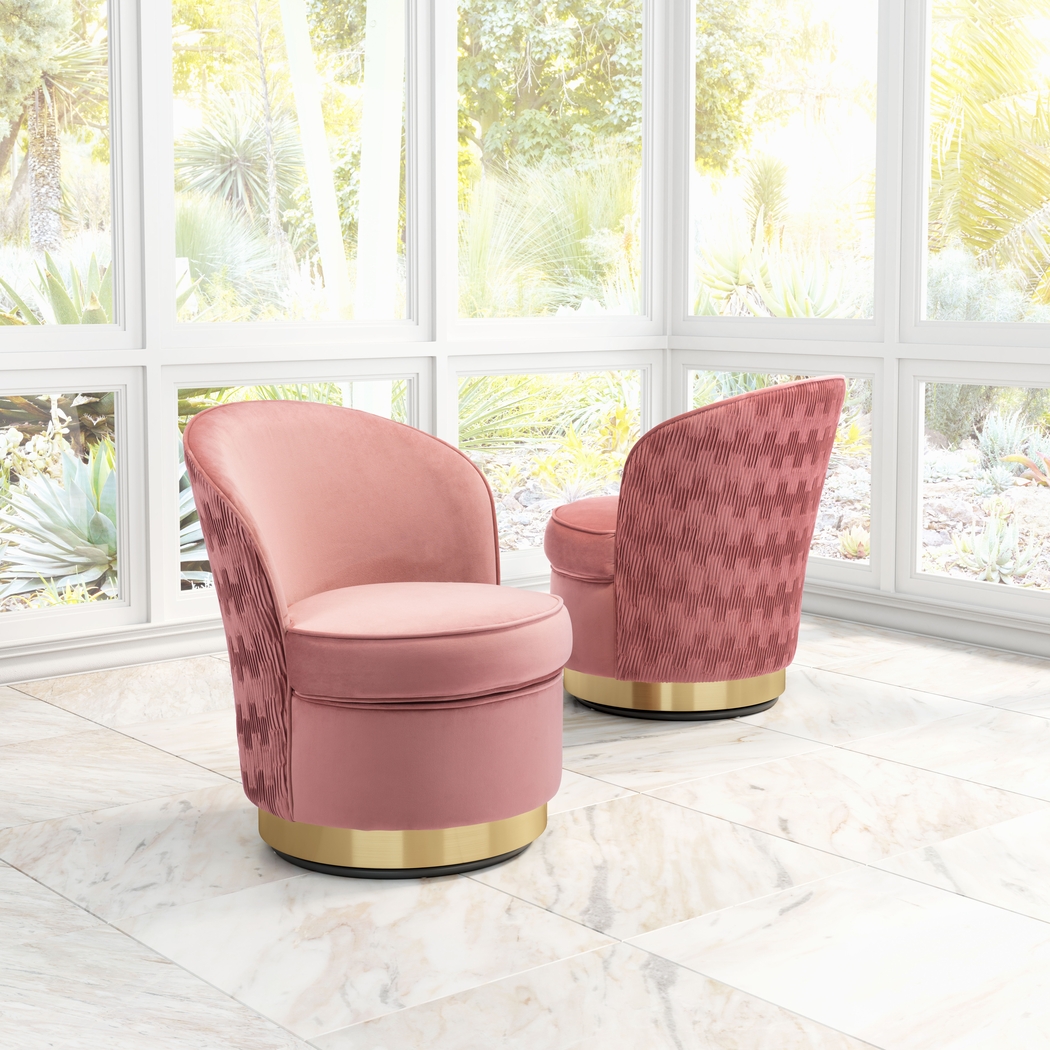 Gunzer Pink Accent Chair - Thumbnail - Image 2