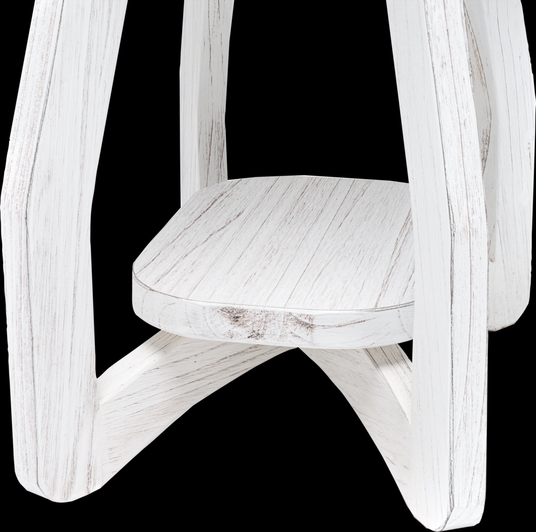 Guoten White Chairside Table - Thumbnail - Image 6