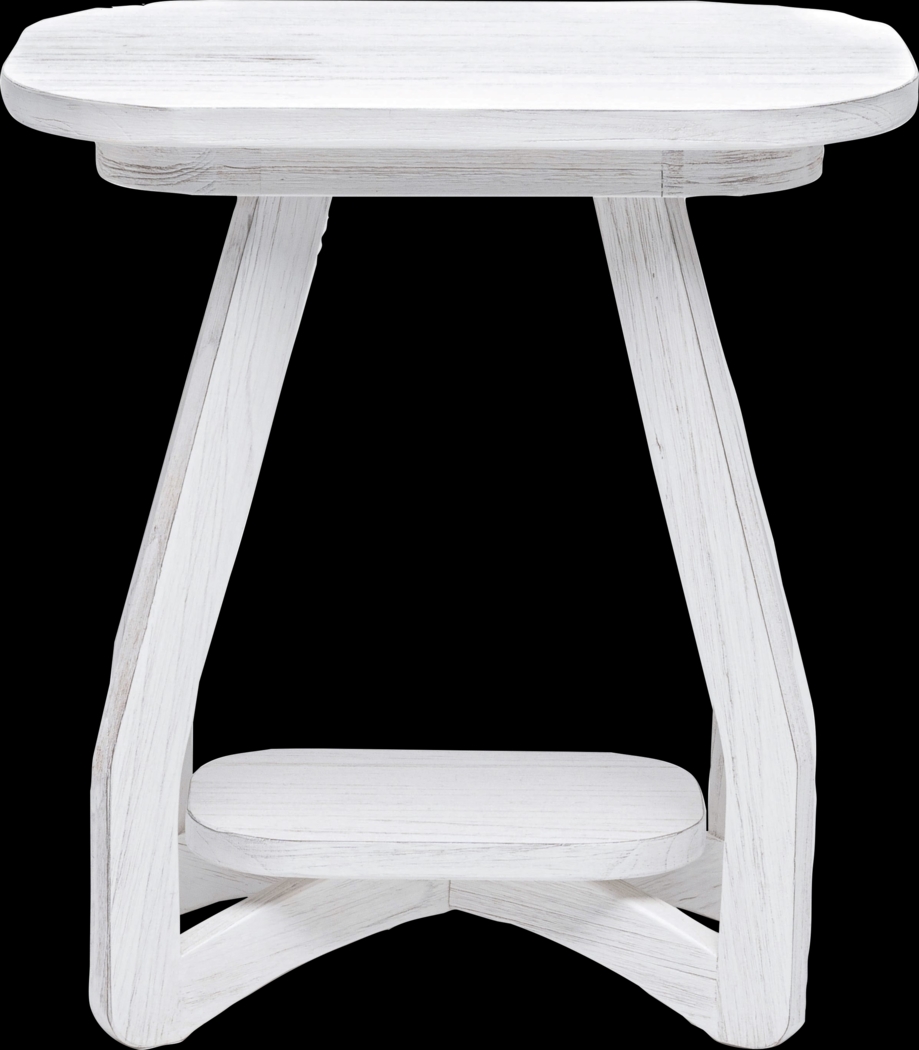 Guoten White Chairside Table - Thumbnail - Image 9