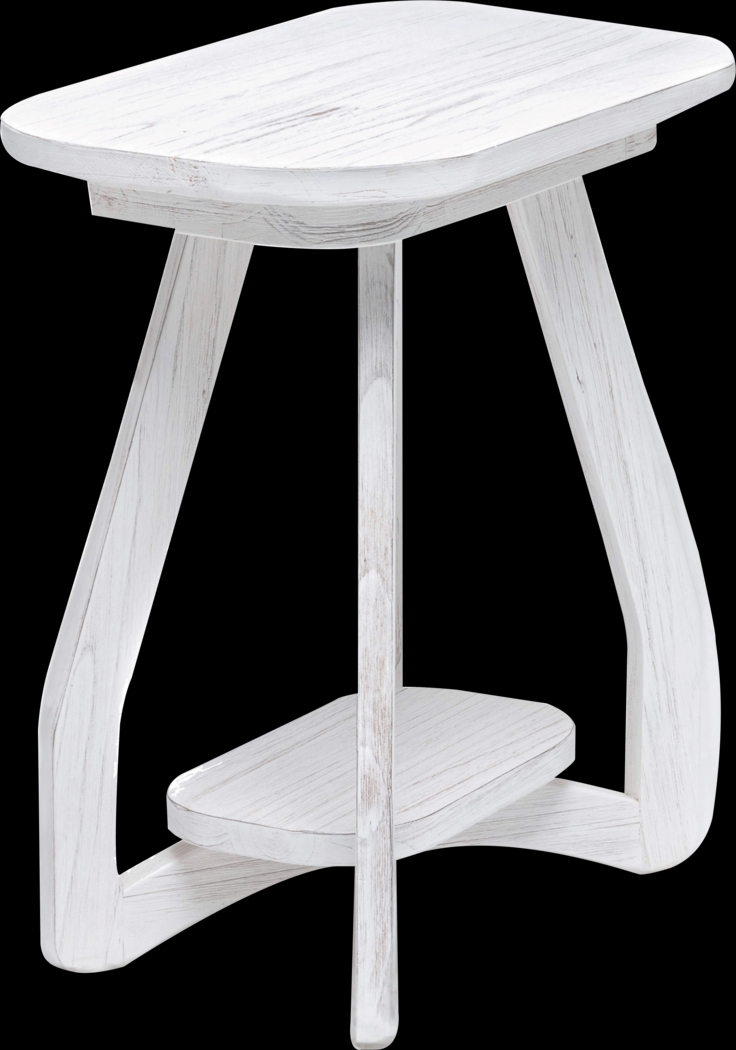 Guoten White Chairside Table - Thumbnail - Image 1