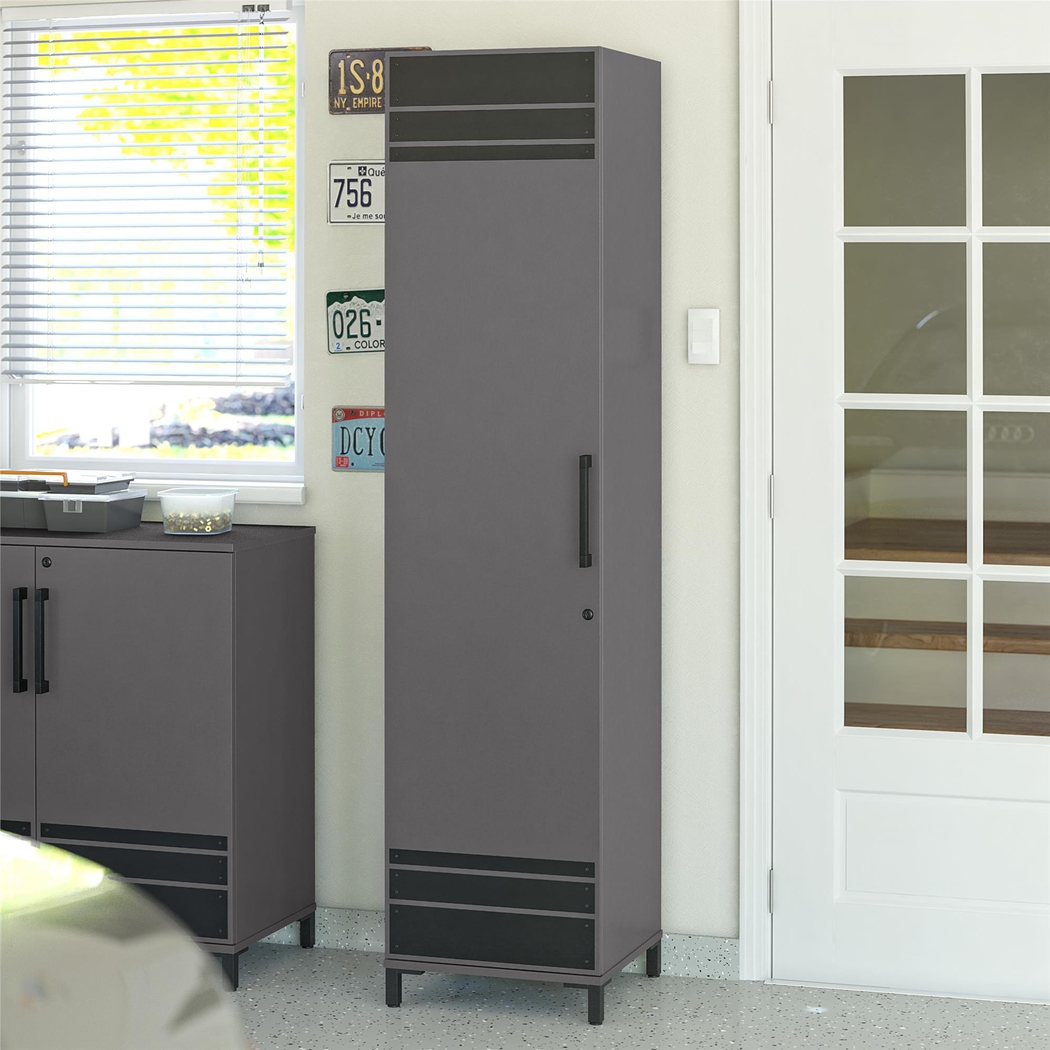 Gurden Gray Garage 1 Door Cabinet - Thumbnail - Image 3