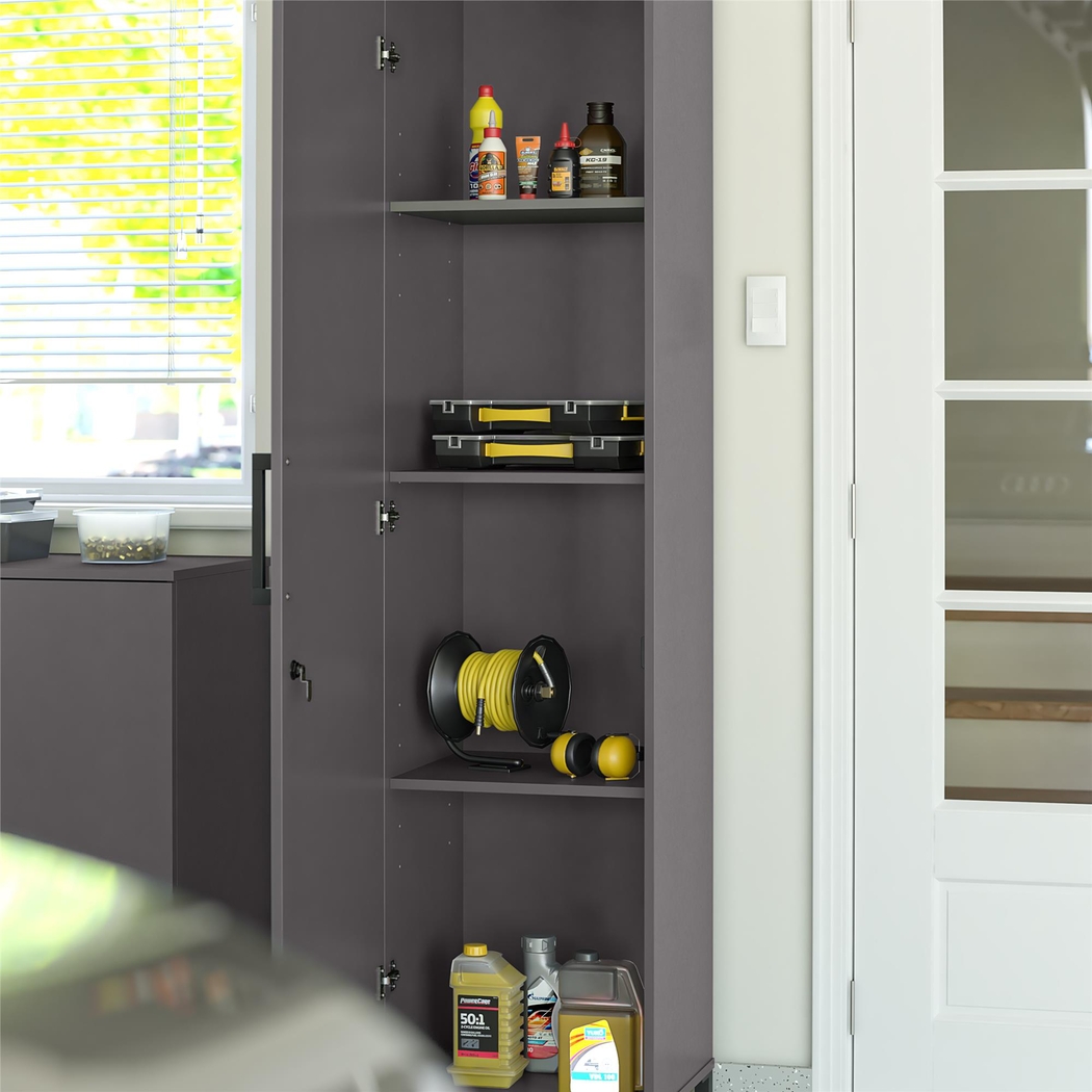 Gurden Gray Garage 1 Door Cabinet - Thumbnail - Image 4