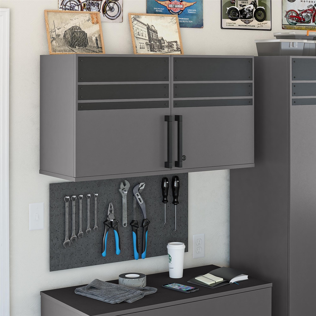 Gurden Gray Garage 2 Door Wall Cabinet - Thumbnail - Image 4