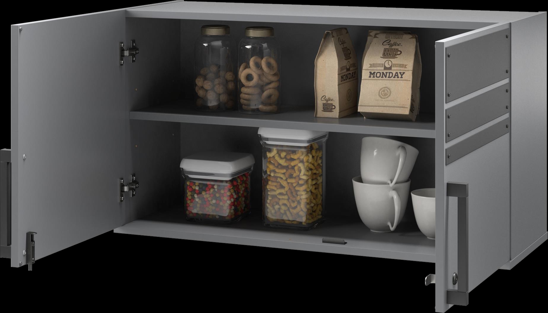 Gurden Gray Garage 2 Door Wall Cabinet - Thumbnail - Image 7