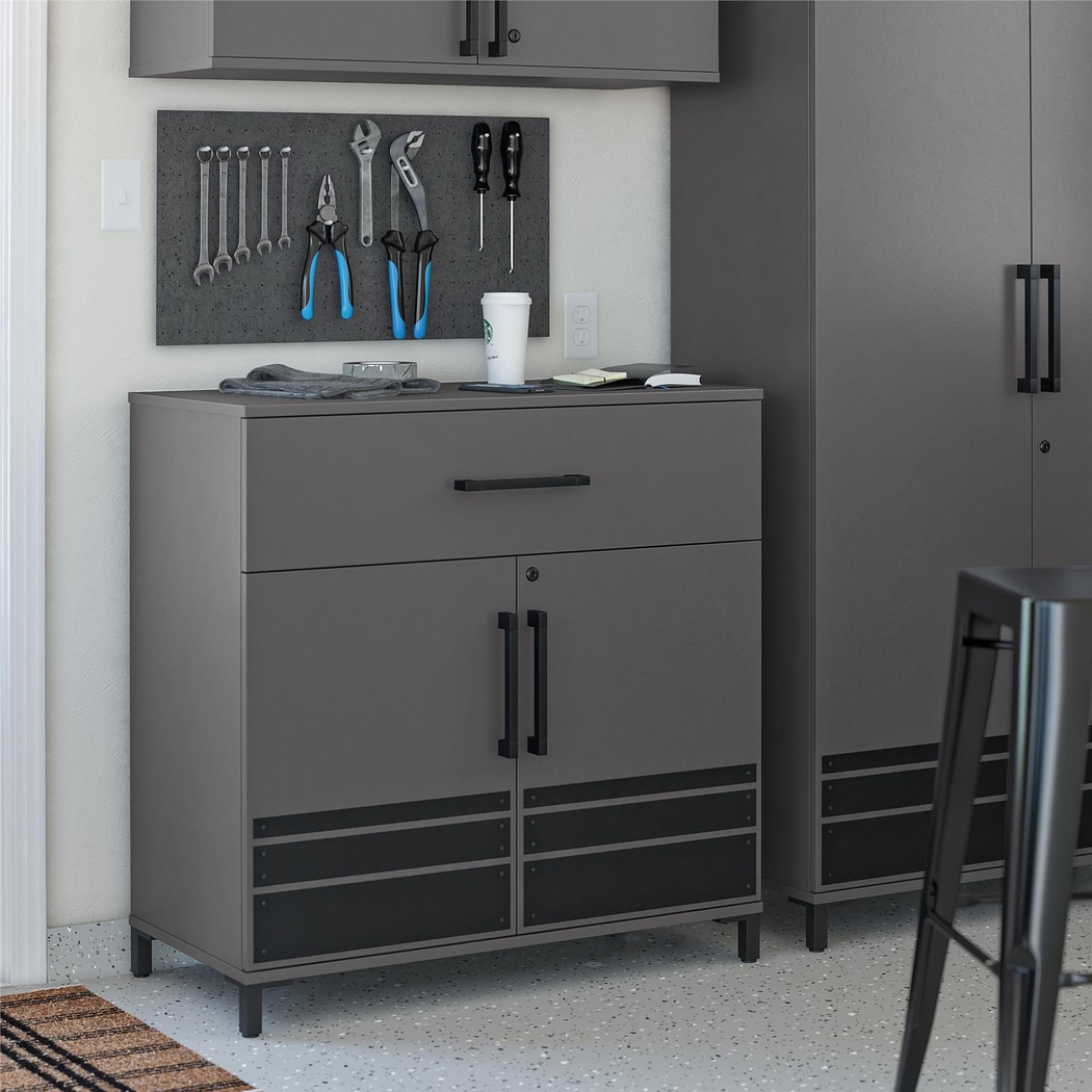 Gurden Gray Garage Cabinet - Thumbnail - Image 3