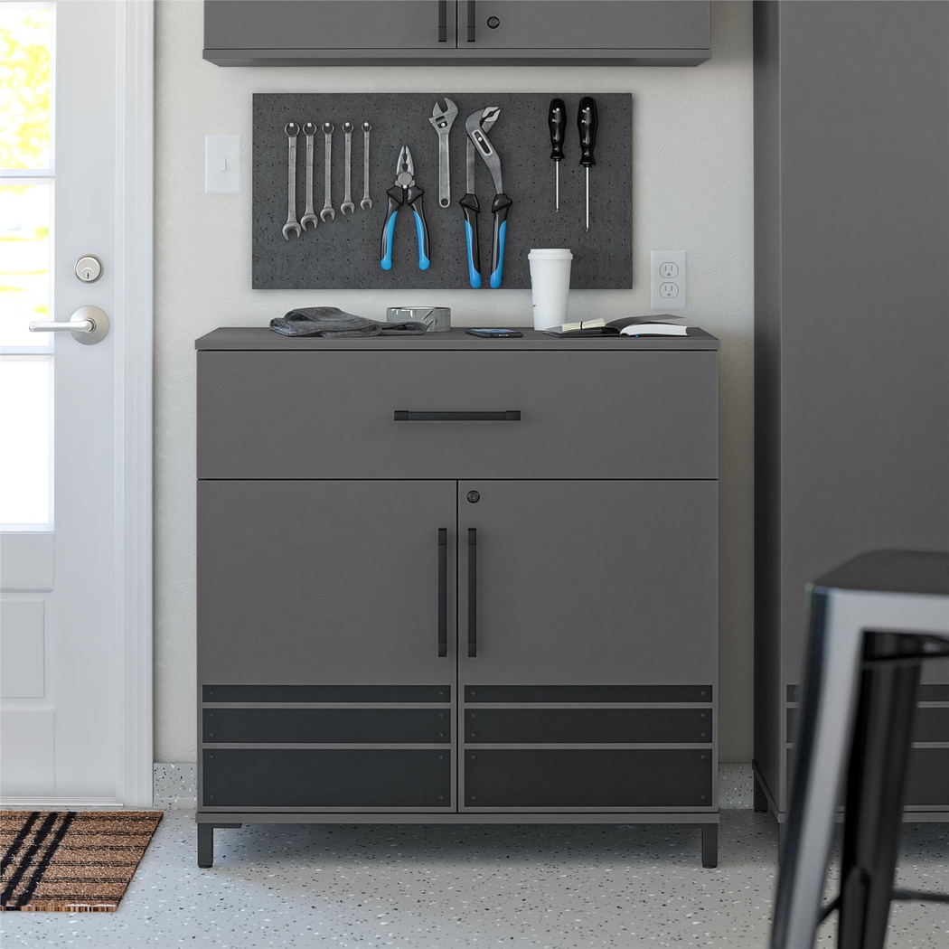 Gurden Gray Garage Cabinet - Thumbnail - Image 4
