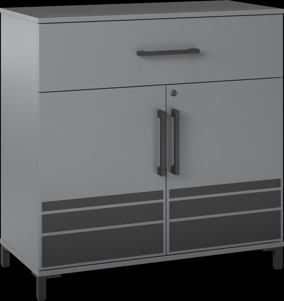 Gurden Gray Garage Cabinet - Thumbnail - Image 1