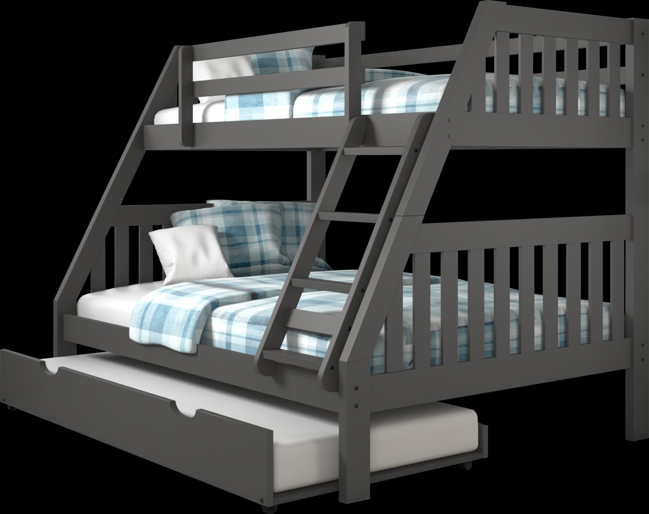 Gus Gray Twin/Full Step Bunk Bed - Thumbnail - Image 1