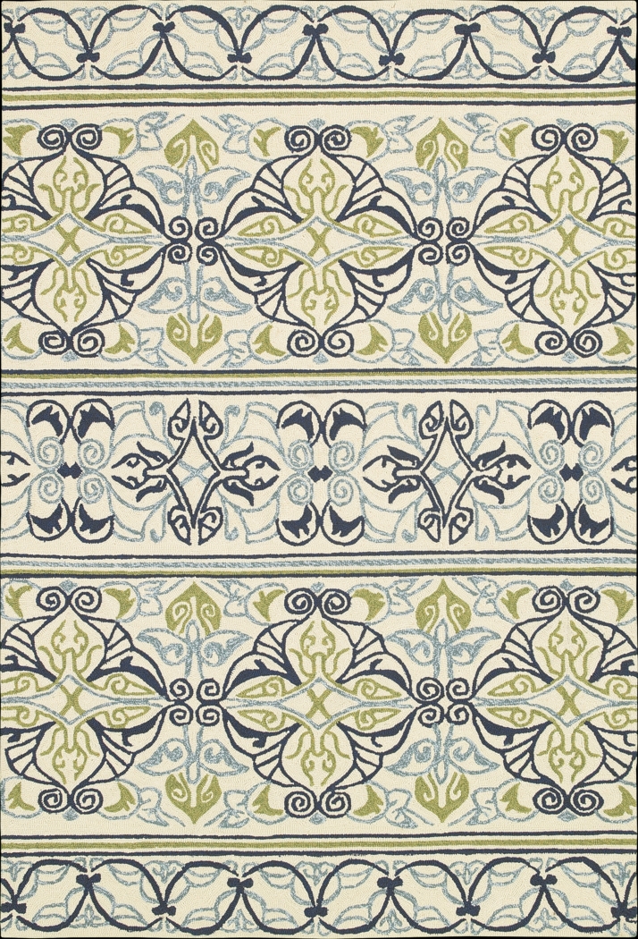 Gustavia Blue 5'6 x 8' Indoor/Outdoor Rug - Thumbnail - Image 1