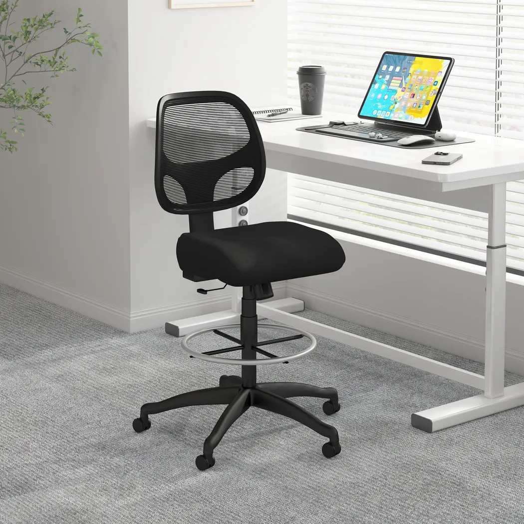 Guynemer Black Desk Stool - Thumbnail - Image 2